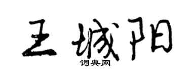 曾庆福王城阳行书个性签名怎么写
