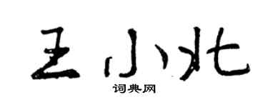 曾庆福王小北行书个性签名怎么写