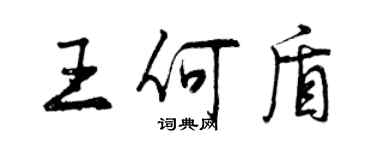 曾庆福王何盾行书个性签名怎么写