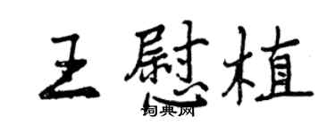 曾庆福王慰植行书个性签名怎么写