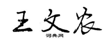 曾庆福王文农行书个性签名怎么写