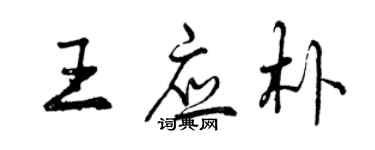 曾庆福王应朴行书个性签名怎么写