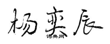 曾庆福杨奕辰行书个性签名怎么写