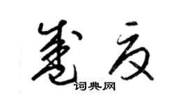 梁锦英盛夏草书个性签名怎么写