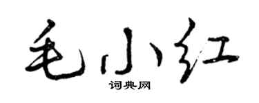 曾庆福毛小红行书个性签名怎么写