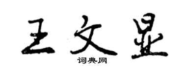 曾庆福王文显行书个性签名怎么写