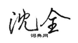 骆恒光沈全行书个性签名怎么写