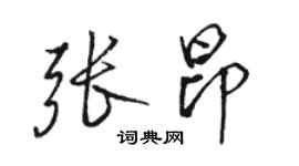 骆恒光张昂行书个性签名怎么写