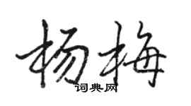 骆恒光杨梅行书个性签名怎么写