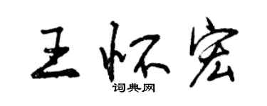 曾庆福王怀宏行书个性签名怎么写