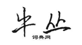 骆恒光牛丛行书个性签名怎么写