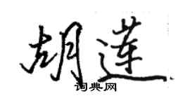 骆恒光胡莲行书个性签名怎么写
