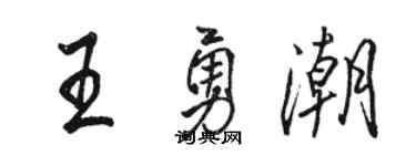 骆恒光王勇潮行书个性签名怎么写