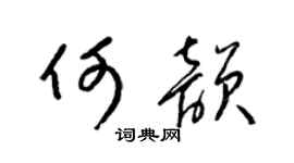 梁锦英何韵草书个性签名怎么写