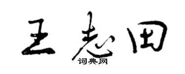 曾庆福王志田行书个性签名怎么写