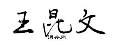 曾庆福王昆文行书个性签名怎么写