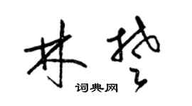 梁锦英林楚草书个性签名怎么写