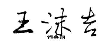 曾庆福王沫吉行书个性签名怎么写