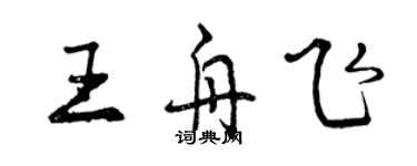 曾庆福王舟飞行书个性签名怎么写