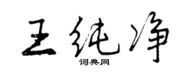 曾庆福王纯净行书个性签名怎么写