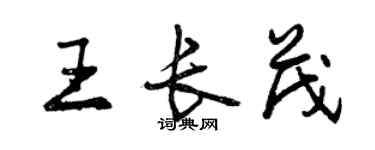 曾庆福王长茂行书个性签名怎么写