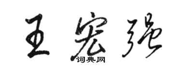 骆恒光王宏强行书个性签名怎么写