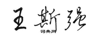 骆恒光王斯强行书个性签名怎么写