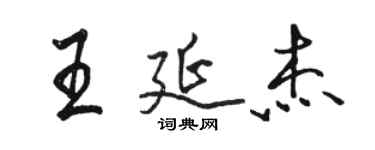 骆恒光王延杰行书个性签名怎么写
