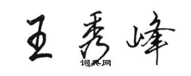 骆恒光王秀峰行书个性签名怎么写