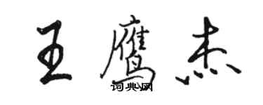 骆恒光王鹰杰行书个性签名怎么写