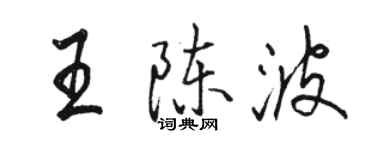 骆恒光王陈波行书个性签名怎么写