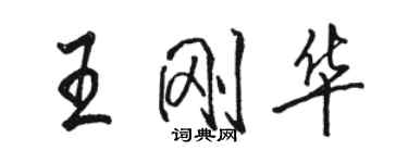 骆恒光王刚华行书个性签名怎么写