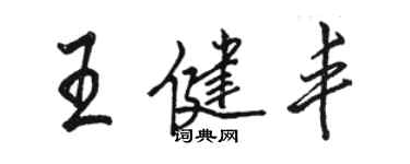 骆恒光王健丰行书个性签名怎么写
