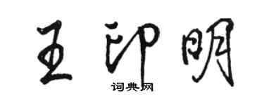 骆恒光王印明行书个性签名怎么写