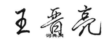骆恒光王晋亮行书个性签名怎么写