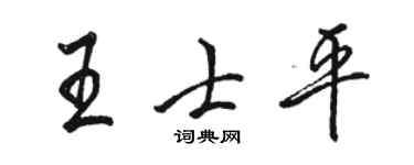 骆恒光王士平行书个性签名怎么写