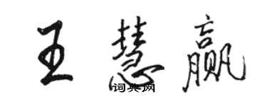 骆恒光王慧赢行书个性签名怎么写