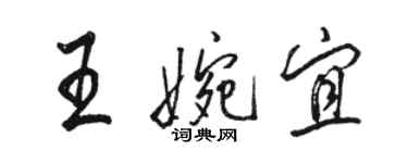 骆恒光王婉宜行书个性签名怎么写