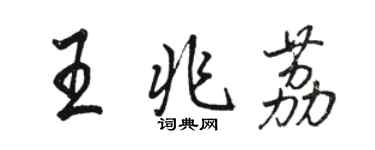 骆恒光王兆荔行书个性签名怎么写