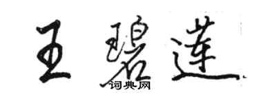 骆恒光王碧莲行书个性签名怎么写