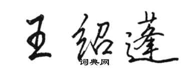 骆恒光王绍蓬行书个性签名怎么写