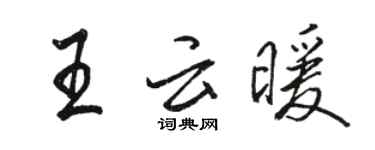 骆恒光王云暖行书个性签名怎么写