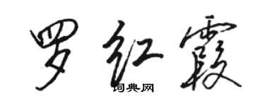 骆恒光罗红霞行书个性签名怎么写