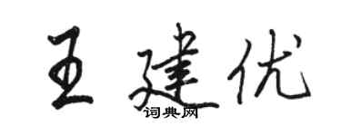 骆恒光王建优行书个性签名怎么写