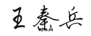 骆恒光王秦兵行书个性签名怎么写