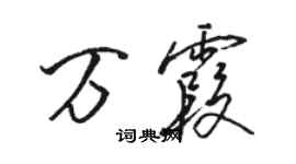 骆恒光万霞行书个性签名怎么写