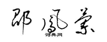 梁锦英邵凤兰草书个性签名怎么写