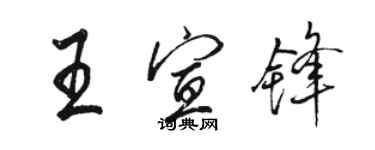 骆恒光王宣锋行书个性签名怎么写