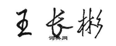 骆恒光王长彬行书个性签名怎么写