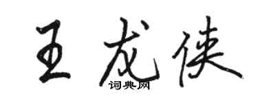骆恒光王龙侠行书个性签名怎么写